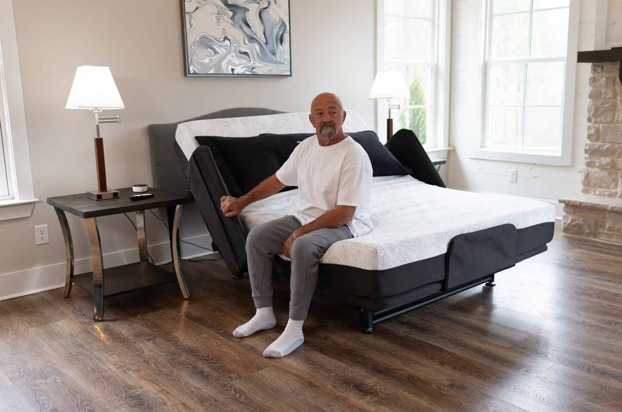 Best Hospital Bed for Elderly Care at Home - The variable height Hi-Lo Flexabed model offers an overall height adjustable range from a low of 25" to high of 32" (including mattress). Headboard is not included.