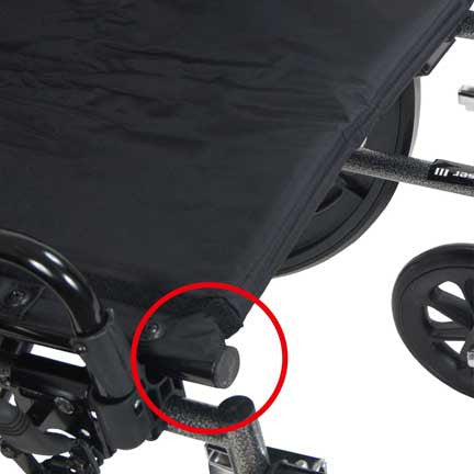 [Photo A] The Cruiser III seat is easily adjustable from a depth of 16" (shown) to 18" when the seat bar is extended (see provided photos B and C)