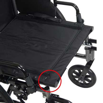 [Photo C] The Cruiser III seat is easily adjustable to a depth of 18" (shown)