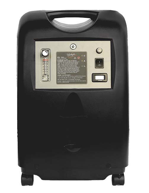 The Rhythm 5LPM Stationary Oxygen Concentrator delivers highly concentrated oxygen from 0.5 to 5 LPM (liters per minute).