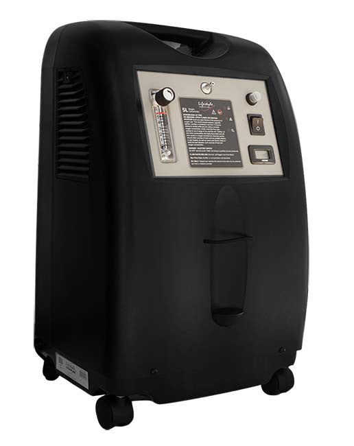 The Rhythm 5LPM Stationary Oxygen Concentrator delivers highly concentrated oxygen from 0.5 to 5 LPM (liters per minute).