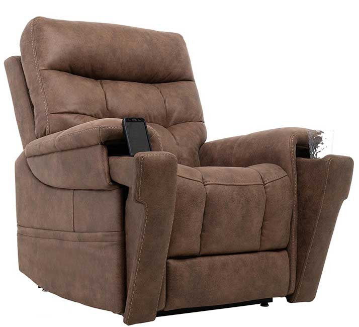 The Radiance Infinity Position Chaise Lounger is available in four  standard Canyon fabric options (Ocean, Steel, Walnut and Silt). Shown in Silt.