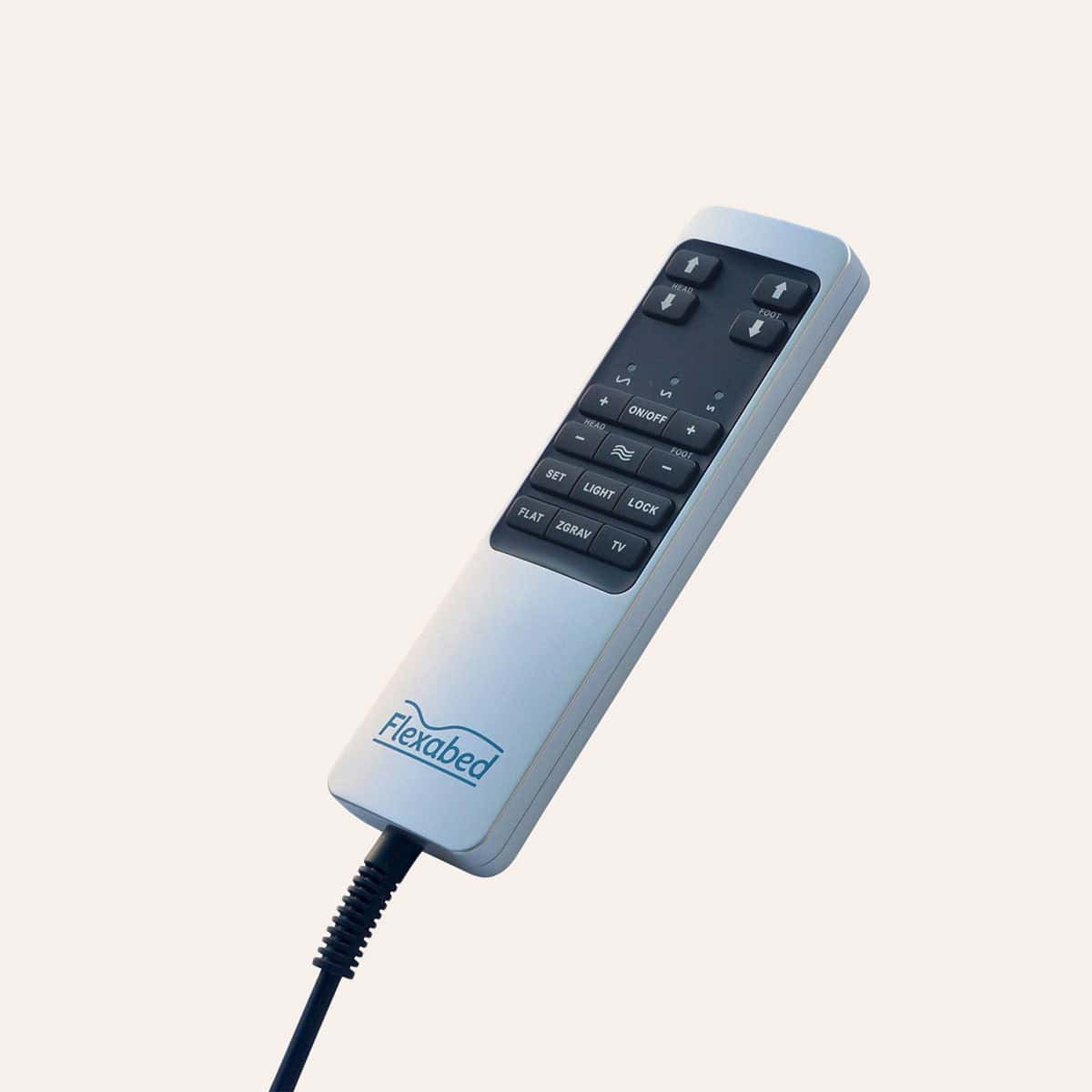 The Flexabed Premier comes with your choice of Wired or Wireless remotes (Wired shown)
