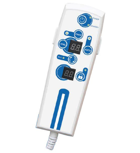 The Prius UTS has an internal pump a unique, category exclusive Hand Control that allows the system to be operated by the bed occupant. 