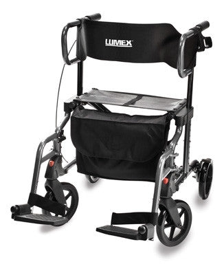 LX1000T in Titanium (shown with footrests lowered to be used as a Transport chair)