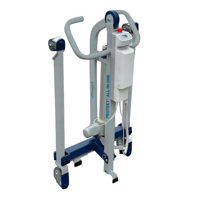 The Protekt All-In-One Wheelchair to Car Transfer Mobile Patient Lift easily folds up to fit in most cars and SUV's.