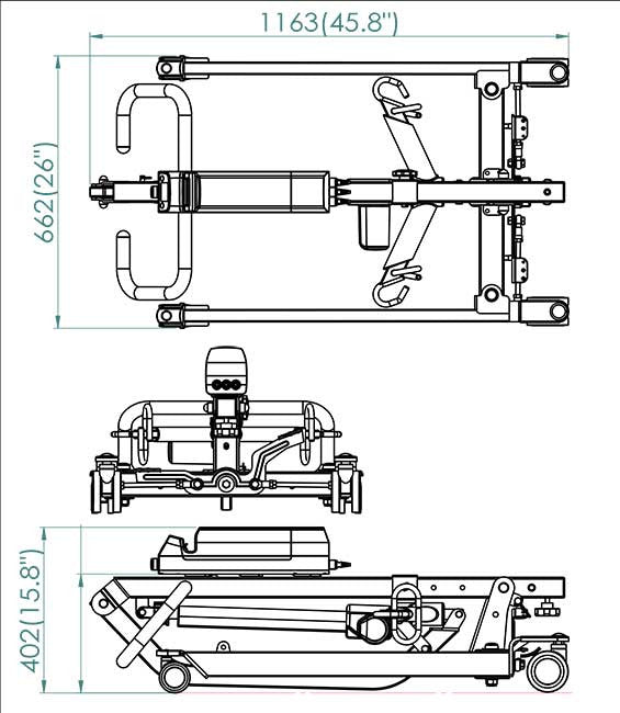 The Protekt Take-A-Long Portable Patient Lift 33400P is fully powered and foldable / portable for individuals who travel or have limited space at home that dictates quick and convenient storage requirements. The unit folds up to fit in most automobile trunks for transport and travel.
