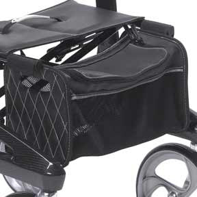 The Nitro Elite Carbon Fiber Super Light Rollator RTL10266CF features an opulent and removable zippered storage bag.