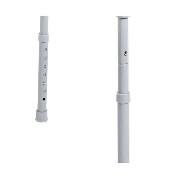 The Drive Folding Steel Commode is easily Height Adjustable from 17" to 23" floor to seat.