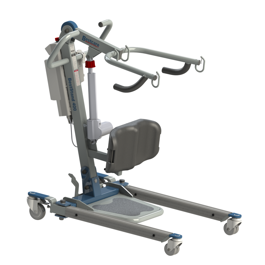 BestCare's BestStand SA400 Sit-To-Stand Powered Patient Lift has a wide lifting range and is more compact than most sit-to-stand patient lifts.
