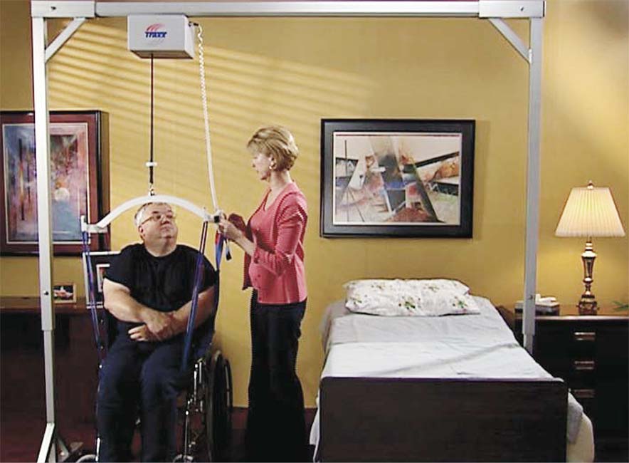 Titan 500 Freestanding Overhead Patient Lift System by Traxx Mobility (Includes Sling)