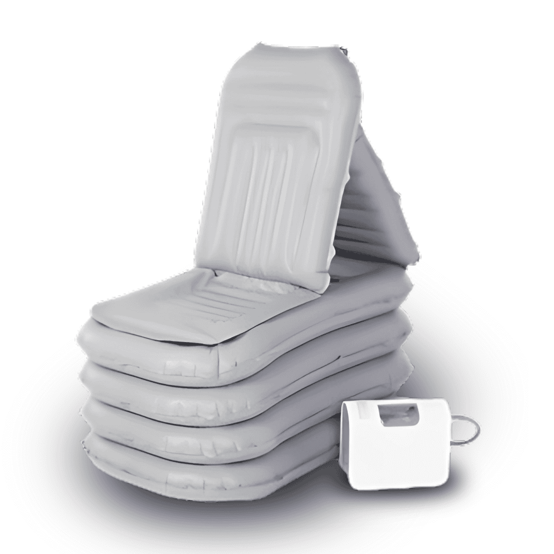 the Eagle supports the patient as they are being lifted for a stable, comfortable lift from the floor to a raised chair position