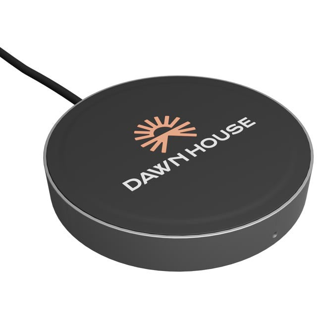 The Dawn House Voice Control "puck" sets on your nightstand and enables the bed to be controlled by simple voice commands. It also services as a Wireless Charging station for your smartphone.