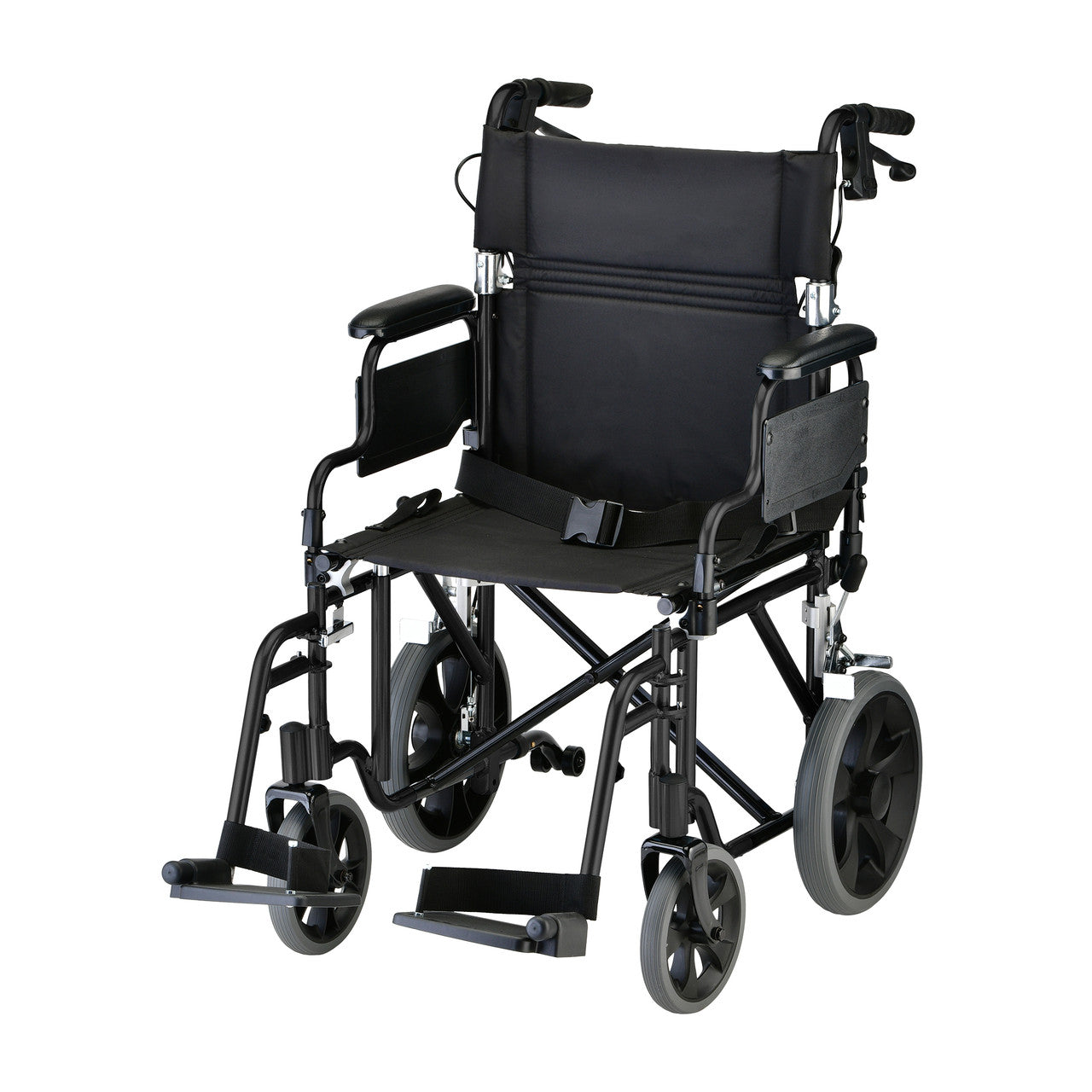 Nova Lightweight Aluminum Transport Chair- Black