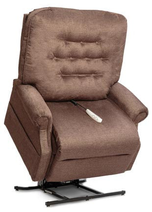 The LC-358XXL 2-Position Extra Heavy Duty Chaise Lounger is available in two standard Cloud 9 fabric options (Stone, and Walnut), plus two Lexis Sta-Kleen upholstery upgrade options. Shown in Cloud 9 Walnut upholstery.