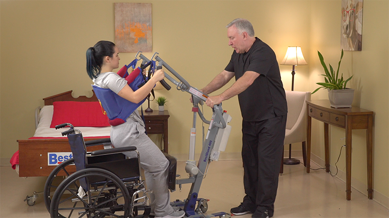 BestCare's BestStand SA400 Sit-To-Stand Powered Patient Lift has a wide lifting range and is more compact than most sit-to-stand patient lifts.