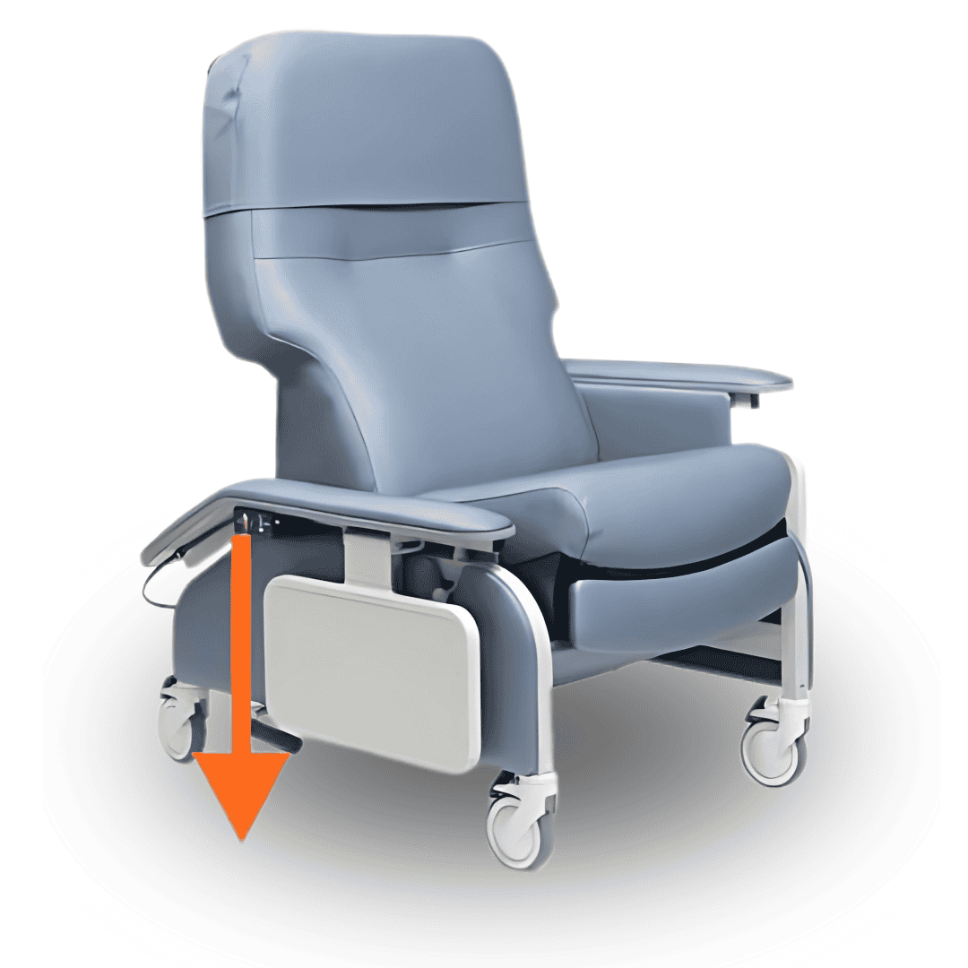 Lumex FR566G and FR566DG Recliners The Deluxe Clinical Care Recliner sets a new standard of comfort for the patient and ease of use for the caregiver. Available With Heat and Massage Option