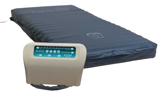 The Protekt Aire 8000 Alternating Pressure Bariatric Mattress System come complete with mattress and 16 LPM (liters per minute) pump.