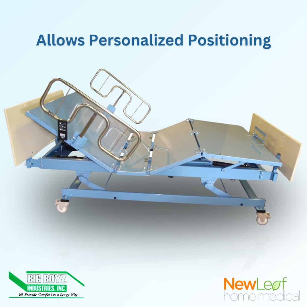 Big Boyz Queen's Pride Bariatric Bed 48" to 60" Width with 750 Lbs Capacity