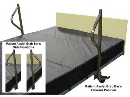 Optional Assist Grab Bars for Big Boyz Bariatric Beds.