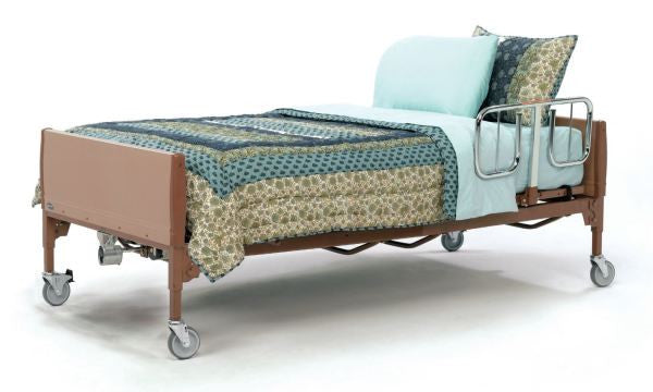 Invacare BAR600IVC Bed shown with half-rails and BARMATT 42-inch foam mattress (BARPKGIVC-1633).