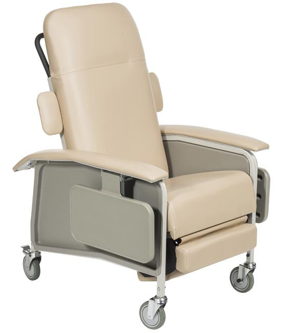 Drive Clinical Care Recliner D577 shown in Tan is also available in Chocolate and Charcoal | Available at ambervista.shop