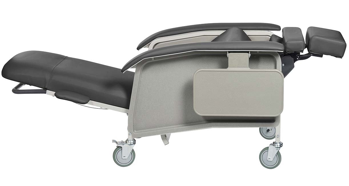 The Drive Clinical Care Recliner D577 shown in Trendelenburg position | Available at ambervista.shop