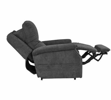 The Metro Infinity Position Chaise Lounger is available in two standard Saville fabric options (Brown and  Grey). Shown in Saville Grey upholstery.