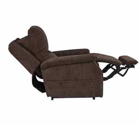 The Metro Infinity Position Chaise Lounger is available in two standard Saville fabric options (Brown and  Grey). Shown in Saville Brown upholstery.