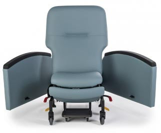 Both arms swing-away for easier patient transfers and convenient cleaning