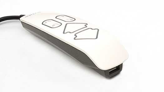 Easy-to-use Hand Controller with USB Charger port is a standard feature on Infinity Collection models. Note: Not available with Heat and Massage feature.