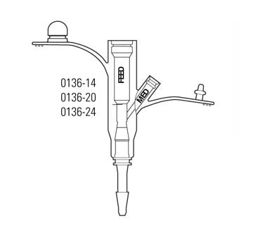 Bolus Feeding Adapter for use with 20 Fr MIC PEG
