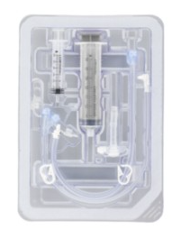 The full kit includes: 
1 - MIC-KEY Low-Profile Feeding Tube
1 - MIC-KEY ENFit Extension Set with Right Angle connector and double male ENFit connector – 12in. Length. (available separately 0141-12)
1 - MIC-KEY ENFit Bolus Extension Set with Cath Tip and male ENFIt Straight Connector – 12in. Length. (available separately 0423-12)
1 - 6ml  ENFit Syringe
1 - 35ml ENFit Tip Syringe
4 - Gauze Pads
1 - Directions for Use
1 - Patient Care Guide