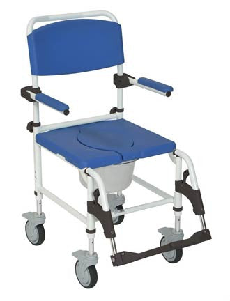 Drive Medical Aluminum Shower Commode Transport Chair
