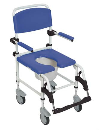 Drive Medical Aluminum Shower Commode Transport Chair