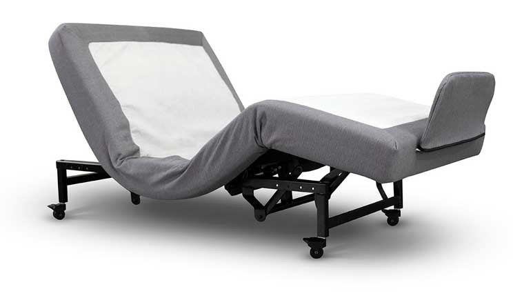 The Flexabed Premier models offer luxurious comfort, premium fabric finish, a coordinated fabric mattress retainer cover, and 8-inch foundation profile. Shown with Full size base only.