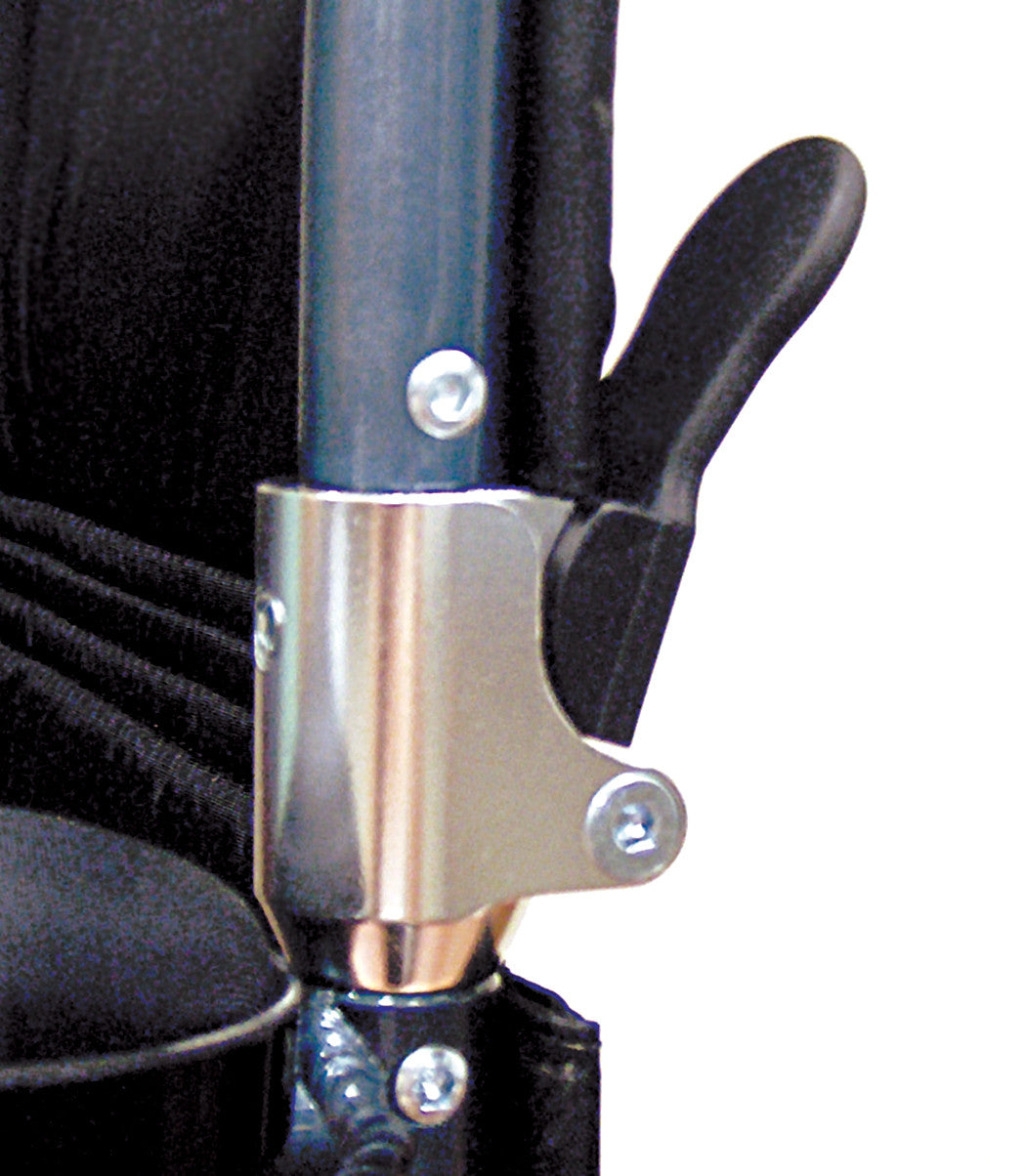 Deluxe Fly-Weight Aluminum Transport Wheelchair with Removable Wheels - Red