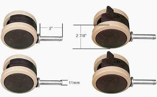 Replacement Casters for Delta Ultra Light Beds are available with Brake, or No Brake (Each), or Set of 4 (2 Brake & 2 No Brake).