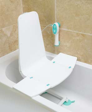 The Splash Bath Lift by Lumex blends discreetly into any bathroom environment. Battery powered with an adjustable seat height range of 2.8" low to 18.1" high, the Splash is a welcome assistant to maintaining bath independence.