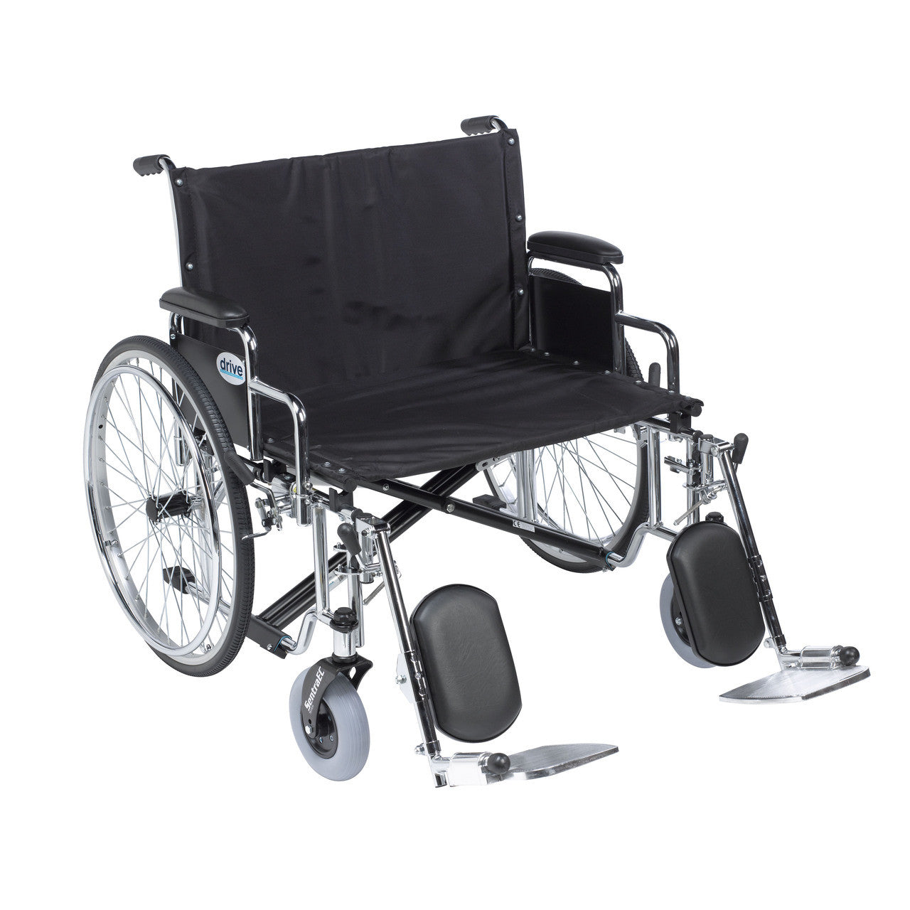 Sentra EC Heavy Duty Extra Wide Wheelchair shown with optional Elevating Leg Rests