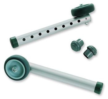 Fixed Wheels with Rear Glide Tips - 3" Wheels (Pack of 2)